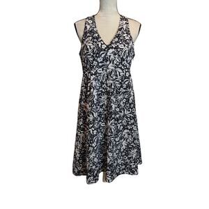Krimson Klover Women's Sz M Piper Black White Floral Athletic Halter Dress